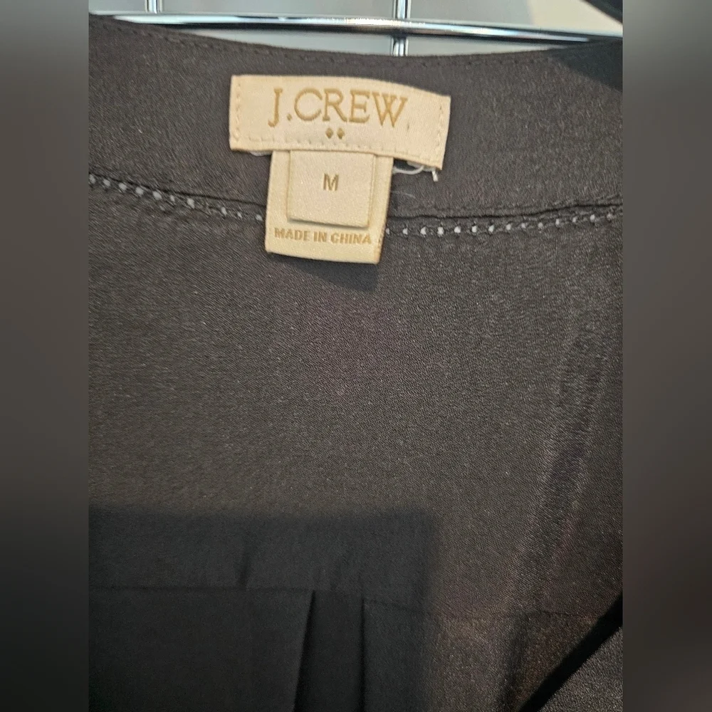 J.Crew Black Long Sleeve V-Neck Blouse – Size Medium